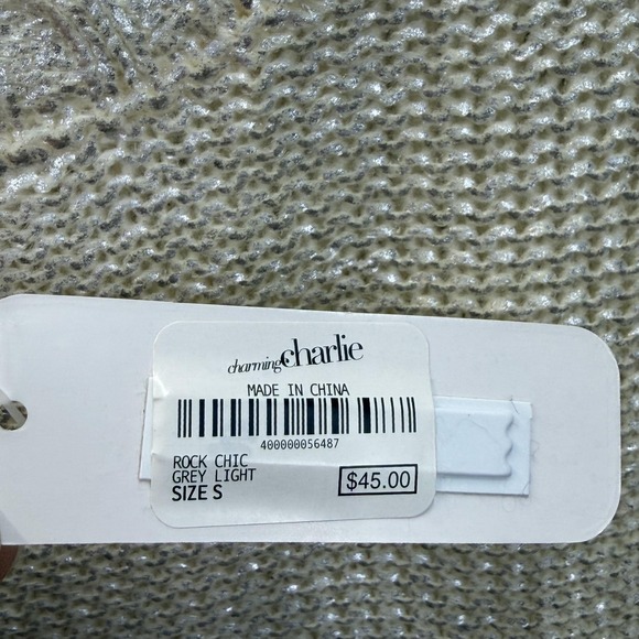 Charming Charlie Sweater Womens S Gold Metallic Pullover Long Sleeve Scoop Neck - Picture 3 of 8